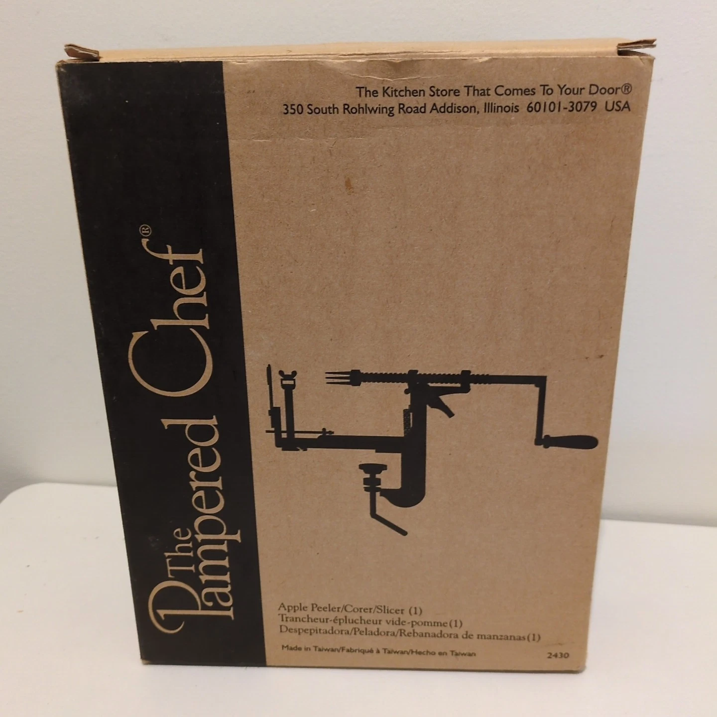 The Pampered Chef Apple Peeler Corer Slicer #2430 NEW NIB