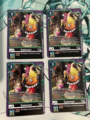 4x Sukamon EX9-049 U (Playset) Digimon CCG | Versus Monsters NM