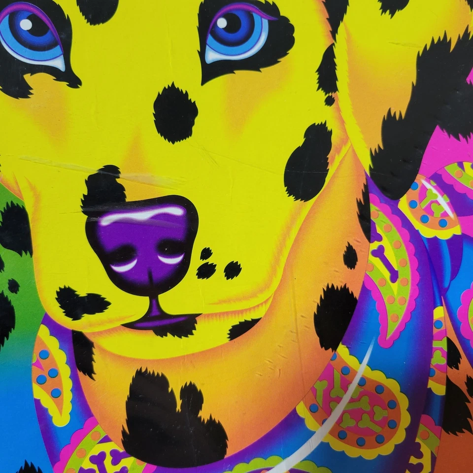 Carpeta de 3 anillos vintage Lisa Frank arco iris perro dálmata LEER Foto 2 de 4