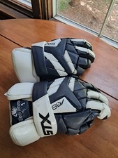 STX K18 Lacrosse Handschuhe weiß/blau BIG BLUE COLLEGIATE RARE