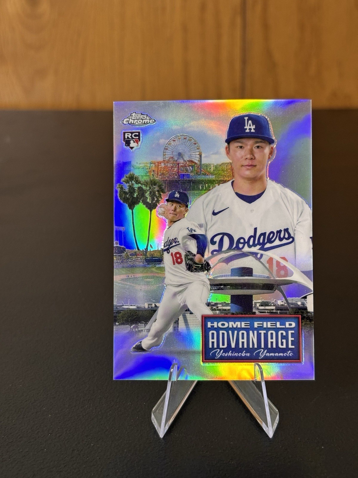 2024 Topps Chrome Update Home Field Advantage Yoshinobu Yamamoto Dodgers Rc #18