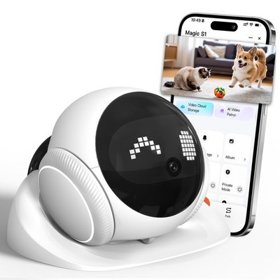 Honey Tour 1080P Pet Camera Robot Indoor Movable Home Security Camera App