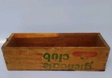 VTG Glendale Club 1950s Wooden American Cheese Box 2lb by Pauly's Cheese Co 9"