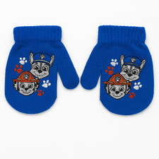 Toddler Kids Paw Patrol Blue Knit Mittens Warm Winter Cold Weather Accessories