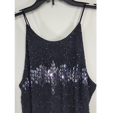 Cachet Dress Womens Size 6 Long Black Silk Sequin Gown Elegant Sexy Timeless NWT