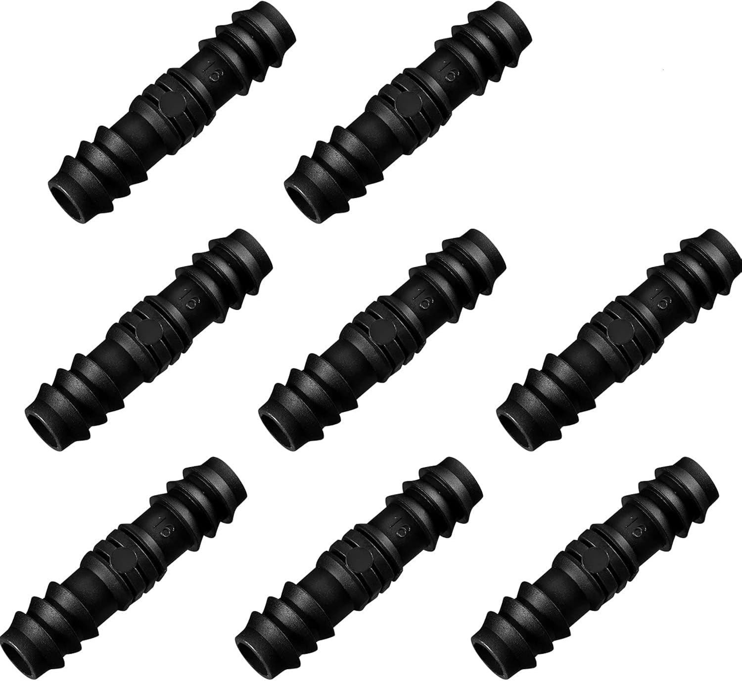 8 Pieces 1/2 Inch 16mm Garden Barbed Hose Connectors Plastic Drip Irrigation