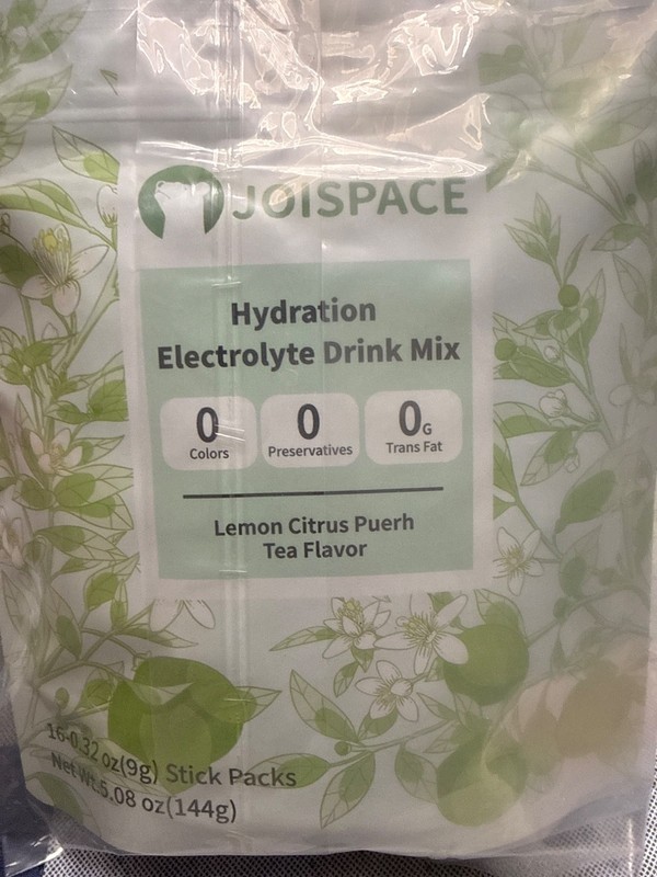Electrolyte Drink Mix Hydration Single Packs 16 Per Pack Lemon Citrus Puerh Tea