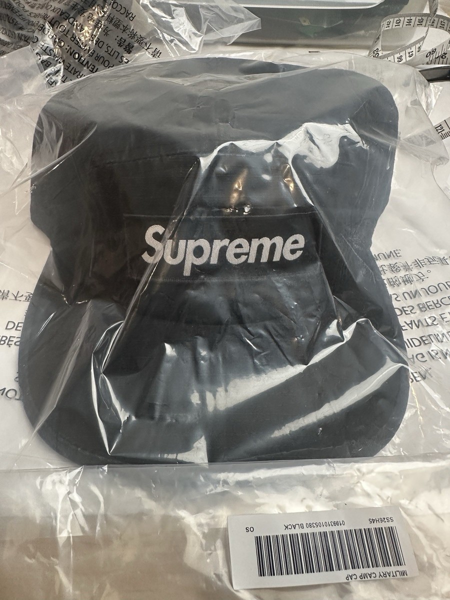Supreme SS26 Military Graphic Logo Camp Cap Black One Size New New