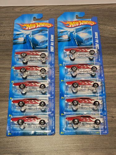 Lot of 10 Hot Wheels 2007 All Stars 1967 Pontiac GTO Maroon 5SP #137 1:64 NIP