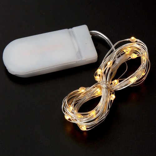 10 Pack 6.6ft 20 LEDs Battery Operated Mini LED Copper Wire String Fairy Lights - Picture 12 of 12