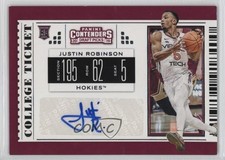 2019 Panini Contenders Draft Picks College Ticket Justin Robinson #108 Auto 1bi0