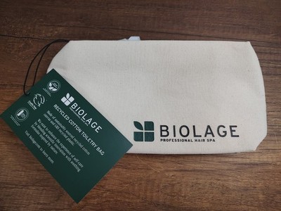 Biolage Recycled Cotton Toiletry Cosmetic Bag Ecru A17