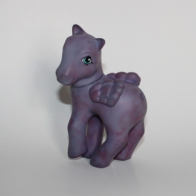 Custom HQG1C fanmade pony - Dancing Butterflies pegasus pose - dyed purple & red
