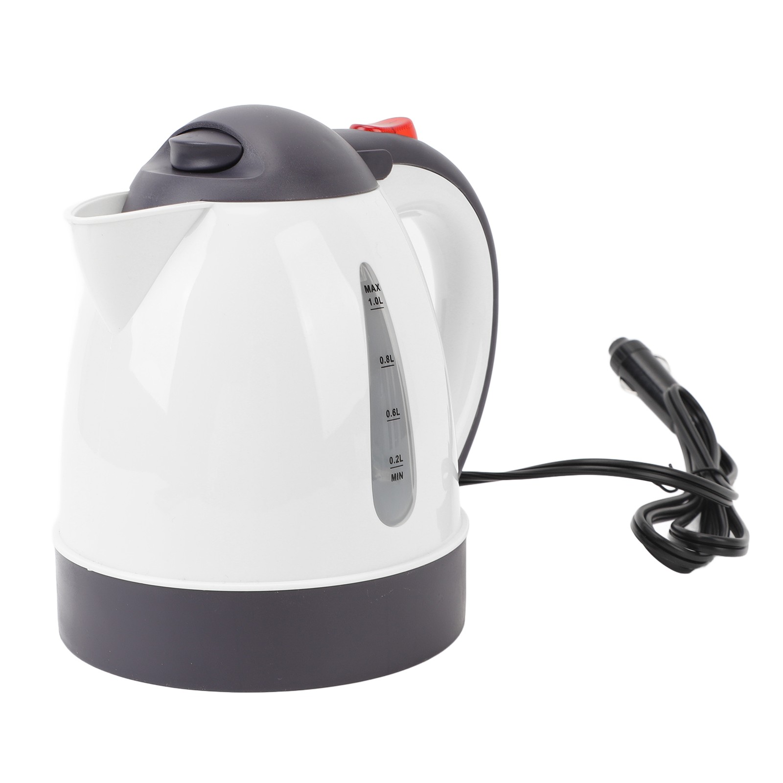 (White 12V 150W)Car Electric Kettle 1000ml Road Trip Travel Cigaret|