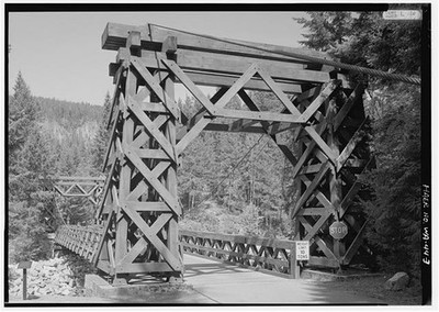 3. SOUTH PORTAL ANGLE VIEW FACING SOUTHWEST - Nisqually Suspension Bridge,