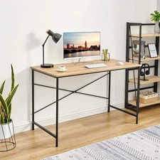 47'' Study Student Writing Reading Desk, Wood Work Table Computer Desk for Ho...