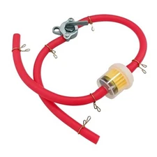 Gas Fuel Line Oil Filter Hose Clamp Fuel Filter Inline Shut Off Valve Black