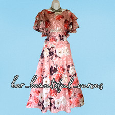 JOANNA HOPE JACQUARD FLORAL PRINT  WEDDING OCCASION PARTY DRESS SIZE 26