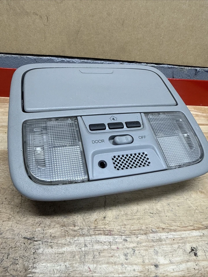 2003-2008 Honda Pilot Dome Light Gray OEM Overhead Console HomeLink 2 Lens Testd Foto 2 de 4