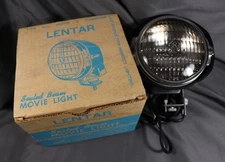 Vintage LENTAR Sealed Beam Movie Light Model 916 - WORKING