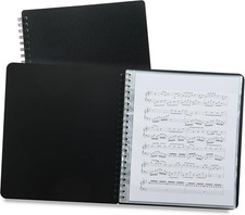 1 Pack Sheet Music Folder 40 Double-Sided Sleeves Display 80 Pages 40-Pocket