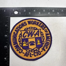 Vintage AFL-CIO Union Worker CWA COMMUNICATIONS WORKERS OF AMERICA Patch 43XV