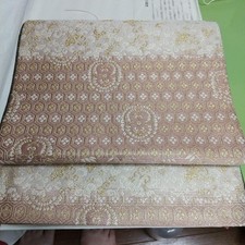 Japanese Fukuro Obi Silk Gold Thread Phoenix Paulownia Bamboo 438cm