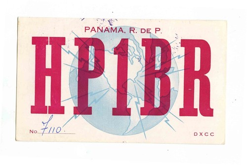QSL HP1BR Panama R de P with Stamps 1960