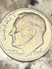 1980 P Roosevelt Dime Multiple Errors Double Die OffCenter Letters Touching Rim 