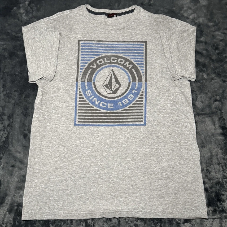 Vintage Y2K Volcom T-Shirt Men’s Large L Skate Grunge Streetwear Gray Stone Logo - Image 2 of 4