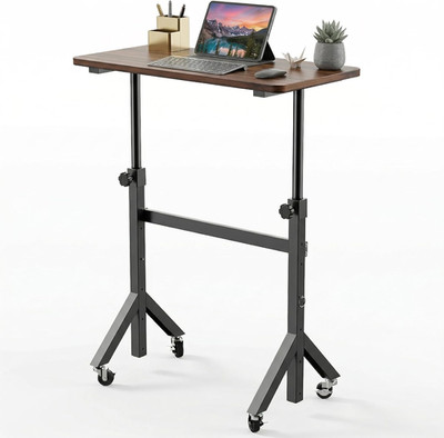Portable 32'' Adjustable Standing Desk on Wheels for Home Office & Treadmill