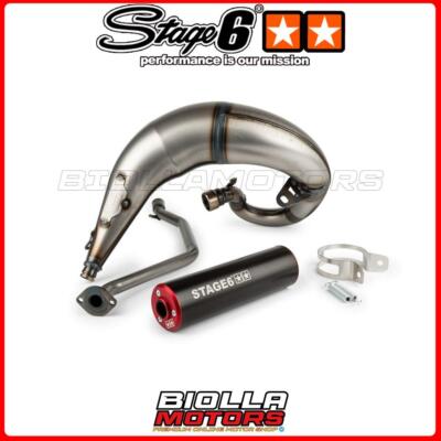 S6-9118835/RE AUSPUFF STAGE6 STREETRACE HOCHMONTAGE CNC ROT/SCHWARZ HM DERA