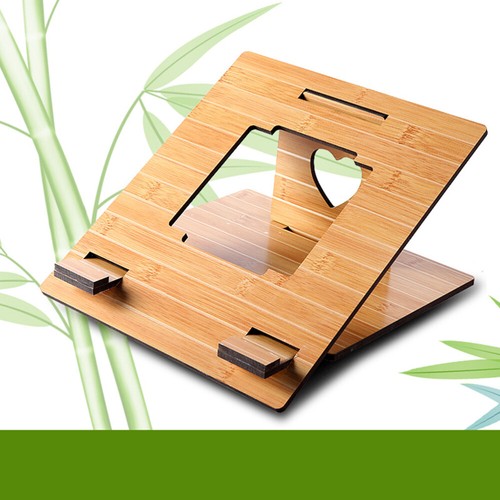 Portable Wooden Bracket Office Computer Stand Laptop Riser for Desk