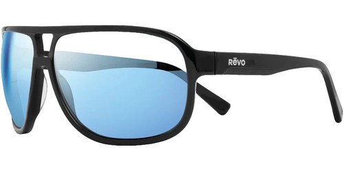 NEW REVO BARCLAY RE 1037 01 Shiny Black/Blue Water Sunglasses 54mm NEW Revo BARCLAY Shiny Black POLARIZED Blue Water Lens  main image 4