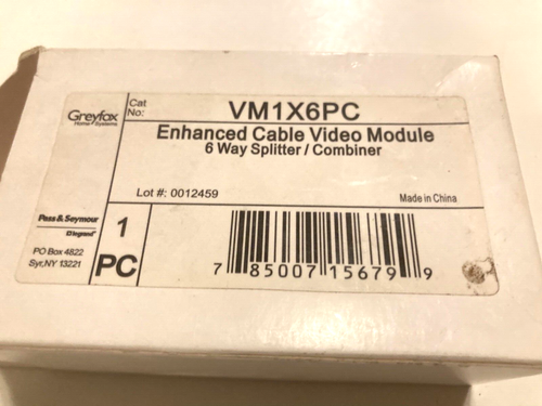 Greyfox Home Systems Enhanced 6 Way Cable Video Module Splitter Combiner VM1X6PC - Picture 2 of 4