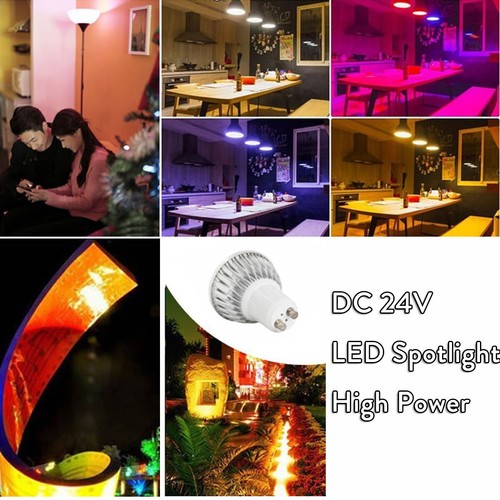 GU10 MR16 E27 E14 Dimmable LED Bulbs Spotlight 6W 9W 12W Colorful Lamp DC 24V CA - Picture 4 of 19