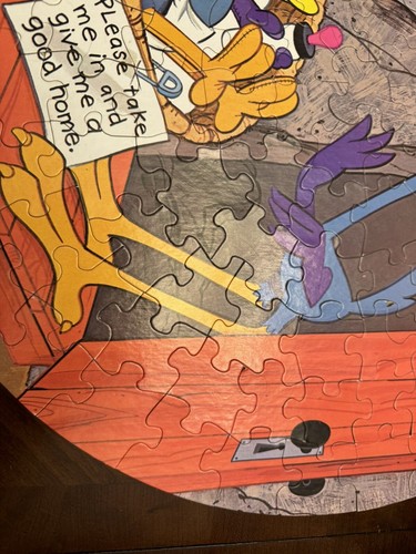 Golden Vintage 1983 Round Puzzle “Beep Beep” Road Runner Looney Tunes 20” 125 Pc - Picture 12 of 13