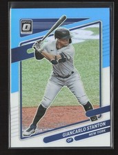 2021 Donruss Optic Carolina Blue & White Giancarlo Stanton #124 New York Yankees