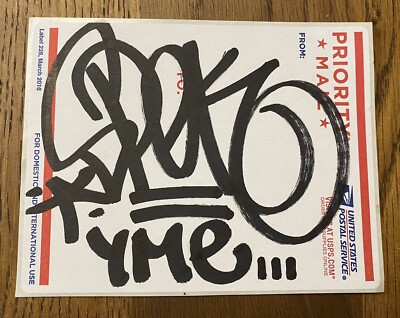 Spek YME signierter handgezeichneter USPS Aufkleber Urban Graffiti Street A