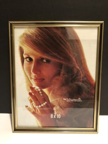 Vintage Metal Photo Picture Frame Gold Tone 8" x 10" by Intercraft - Picture 1 of 12