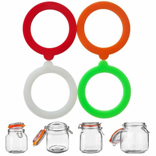 10x Replacement Gasket Airtight Rubber Seals Rings For Mason Jar Lids Leak-proof - Picture 4 of 14