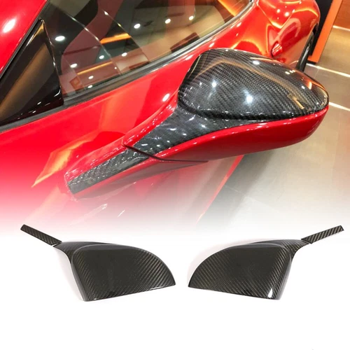 For Ferrari 458 Italia Spider Real Carbon Side Wing Mirror Covers Caps Add-on