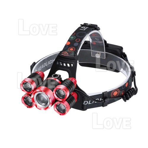 100000 LM T6 LED HEADLAMP 5X XM-L HEAD LIGHT HEAD TORCH FLASHLIGHT CAMPING LAMP - Picture 2 of 10