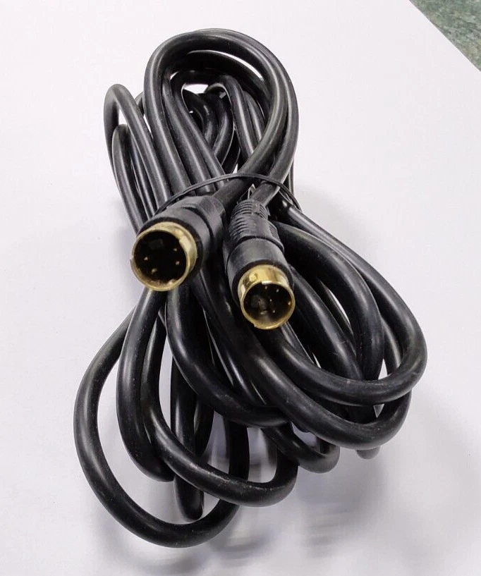 5m SVHS (S-video) Plug to Plug Video Cable 4 pin Mini DIN Gold - Image 2 of 2
