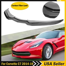Front Bumper Lip Splitter Spoiler Carbon Fiber For 2014-2019 Corvette C7 Stage 2