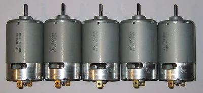 5 X Mabuchi 555 12 VDC Deer Feeder Motor - Large 4500 RPM Hobby DC Motors