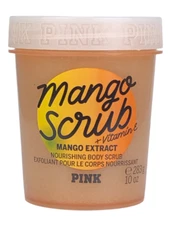 VICTORIAS SECRET PINK MANGO NOURISHING BODY SCRUB EXFOLIANT VITAMIN E  10 oz NEW