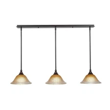 Toltec Lighting 3 Light Multi Light Mini Pendant w/ Hang Straight Swivels, Dark 