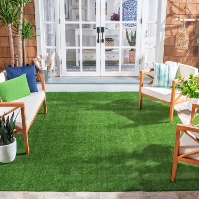 SAFAVIEH Indoor Outdoor VST130A Vista Collection Green Rug