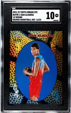 2021-22 TOPPS CHROME OVERTIME IZAN ALMANSA RC ORANGE 1969  14/25 SGC 10 GEM MINT